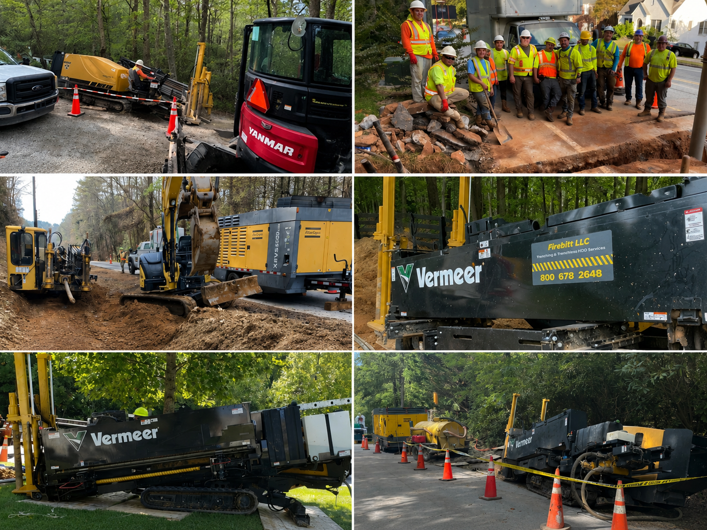 Firebitt crews and Vermeer equipment